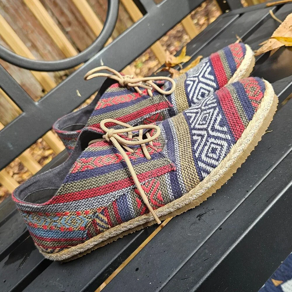 Patara Mai Nomad Aztec woven cork men’s shoe, size 8, multi colored. - Picture 2 of 6